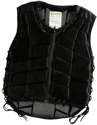 Harilla Gilet da Equitazione, Gilet Protettivo, Chiusura con Cerniera, Gilet Professionale per Equitazione, per Ragazzi, Ragazze e Bambini, XS