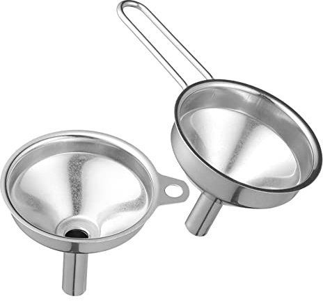 Holibanna Edelstahl Trichter Hochwertige Küchen Trichter Für Öl Flüssigkeiten Und Wein Trichter Mit Kurzem Und Langem Griff Für Haushalt Und Kochbedarf