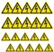 NLONLL 20 Pcs Electrical Hazard Warning Safety Sign Sticker Danger High Voltage Stickers Warning Signs Labels Self Adhesive Vinyl Warnings Signs Electrical Safety Stickers (5cm/10cm)