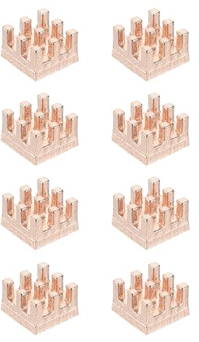 PATIKIL Copper Heatsink 6x6x4mm, 8 Pcs Heat Sink Cooler Radiator for Raspberry Pi Chip CPU Power Transistor FET IC Power Amplifier