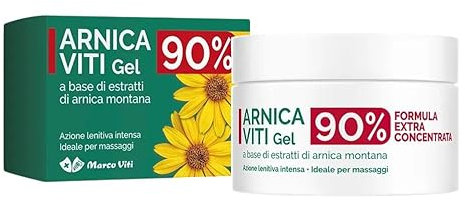 MARCO VITI -Arnica Viti Gel 90%, Formula Extra Concentrata, Azione Lenitiva Intensa per Massaggi -200 ML