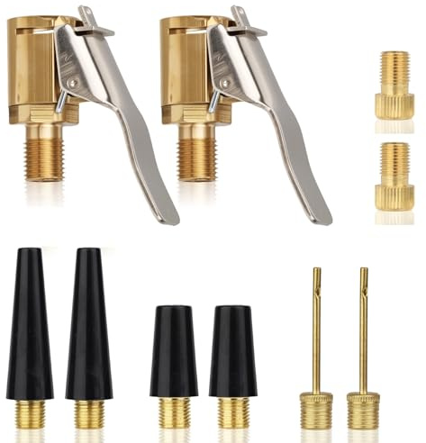 RoyalChic Set med cykelventiladapter, 23 delar cykelventiladapter, bilventiladapter, fransk ventil, kulnål, konisk ventil och luftpumpsadapter med sorteringslåda