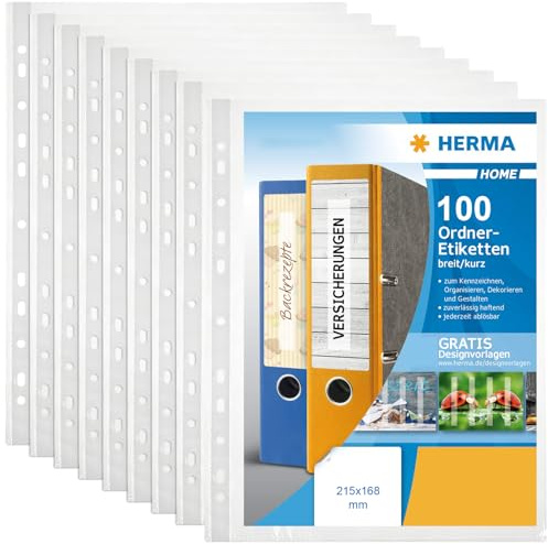 100 fundas transparentes A5 para carpetas DIN A5 para carpetas, transparentes, con 7 agujeros, funda transparente para proteger archivos y documentos, fundas para tarjetas y fotos