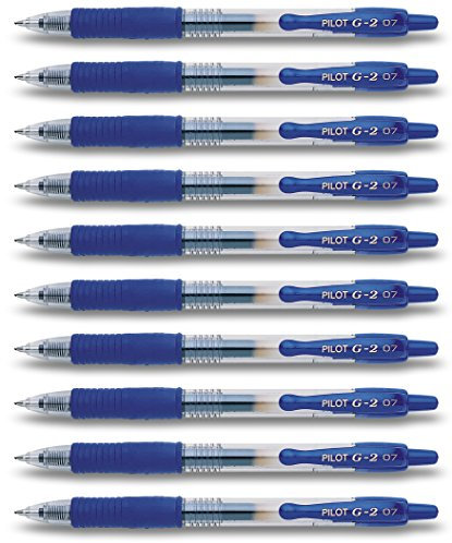 Pilot G2 Gelschreiber, einziehbar, Blau, 10 Stifte