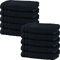 Erwin Müller Handtuch 10er-Pack Heidelberg 100% Baumwolle schwarz Größe 50x100 cm - saugstark, gut trocknend, kompakt, leichte Qualität - ideal für Sport, Strand, Reisen