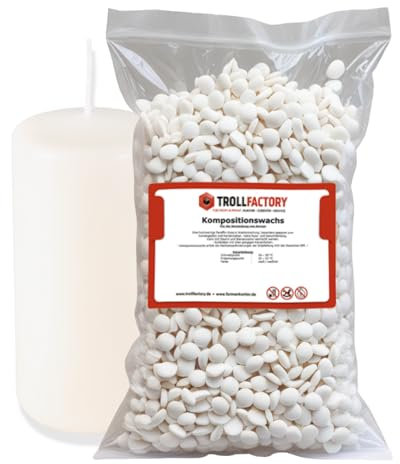 TFC Kompositionswachs 4kg - Premium Kerzenwachs zum Gießen und Gestalten - Ideal für Duftkerzen und DIY Kerzen Sets - Biologisch Abbaubar