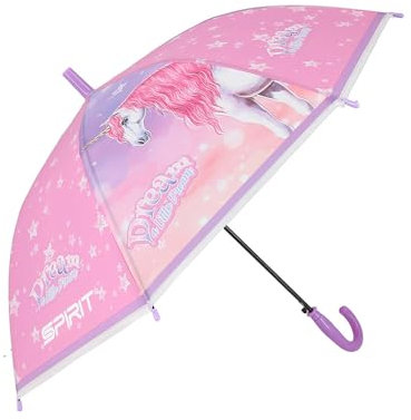 SCOOLSTAR Einhorn Unicorn Regenschirm,Taschenschirme, Mädchen Regenschirm, Manual Kinderregenschirm mit UPF 50+ UV Schutz, Sturmfest, für Geschenke Mädchen