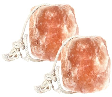 Himalayan Salt Lick, Salt Block for Deer & Horses, Salt Lick for Horses on Rope for Deer, Cows & Other Livestock, Horse Salt Lick, Digestive Aid for Animals, Horse Mineral Block (6lb Pair)