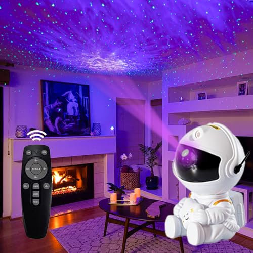 NobleNookich Astronaut Galaxy Projector with Remote, LED Light Source, 360° Rotation, Spaceman Light Projector for Bedroom, Kids & Adults, Best for Birthdays & Parties