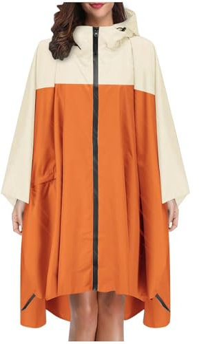 Regenponcho Damen Festival Wasserdicht Regen Regenjacke Dünn Regenanzug Fahrrad Poncho Atmungsaktiv Kleidung Regencape Regenmantel Lang Trenchcoat Herren Dünne Mehrweg Rollator Regenparka