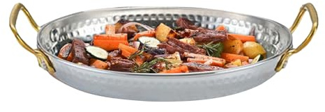 Generisch Vaisselle en acier inoxydable | Assiettes ovales avec poignées | Plateau en acier inoxydable passe au micro-ondes pour la cuisson des aliments pour restaurant, maison, viande et fruits de