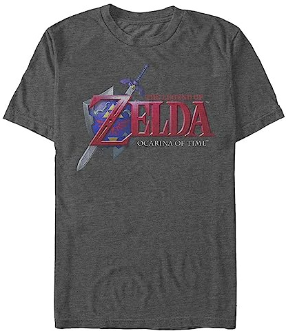 Nintendo Men's Hey Ocarina T-Shirt, Char HTR, XXL