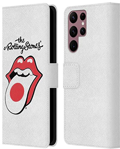 Head Case Designs Officially Licensed The Rolling Stones Japan International Licks 1 Leather Wallet Case Compatible with Samsung Galaxy S22 Ultra 5G