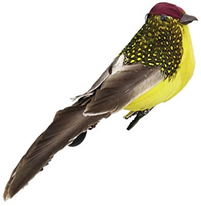 predolo Künstliche Gefiederte Schaumvögel, Kunsthandwerksverzierung, Design für Haus Und Gartendekoration, Gelb
