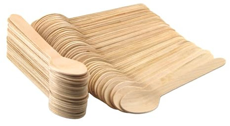 Enpack Holzlöffel 200 Stück - Einwegbesteck Löffel 160mm - 100% umweltfreundliches Holzbesteck Einweg - Nachhaltige Einweg Löffel - Suppenlöffel Eislöffel Esslöffel Einmalbesteck - wooden spoon