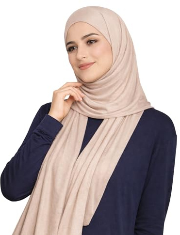 Foulard hijab en jersey 100 % coton pour femme de qualité supérieure