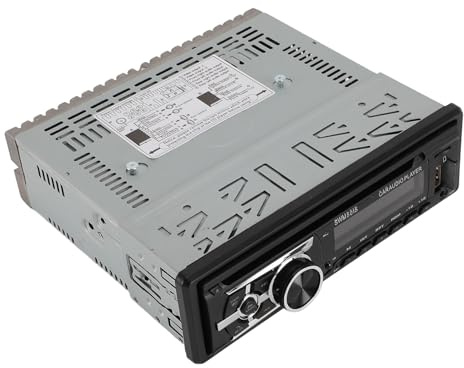Luocute Reproductor de CD de DVD Estereo de Automóvil único, Radio Radio FM USB AUX con SD Card Slot, Admite DVD MP3 JPEG, Potencia de Salida de 60Wx4, para Reproducción de Video de