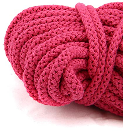 NTS-Nähtechnik Baumwohlkordel 8mm | Farb und Längenauswahl | 100% Baumwolle | mit Polyester Kern | (pink, 50m)