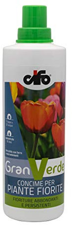 CIFO Granverde - Concime Piante Fiorite Liquido, Fertilizzante Piante Casa Terrazzo e Balcone, Contribuisce alla Crescita, Intensifica la Colorazione Verde e Evita Ingiallimenti, Made in Italy, 1kg