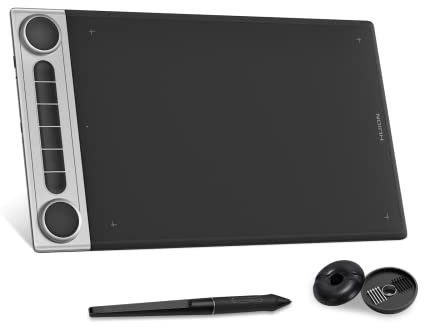 HUION Inspiroy Dial 2 Tableta Gráfica con Controladores de Doble Dial, 6 Teclas Programables, Tableta de Dibujo Gráfico Inalámbrico Bluetooth 5.0 de 10 x 6 Pulgadas, Ideal para Creadores Profesionales