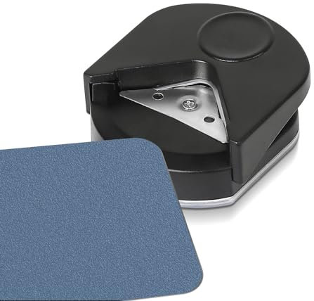 Eckenrunder, Tragbare Eckenstanzer Eckenstanzer, Eckenschneider, Edelstahl Eckenrunder Eckenschneider für Laminierfolien Papier (black)