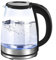 Wasserkocher Glas,Wasserkocher Schwarz,2 Liter Kettle mit blau LED,Teekocher mit Upgrade Edelstahl Filter und Innendeckel,1800W Wasserkocher,100% BPA Frei,Trockenaufschut,Schnelles Aufheizen