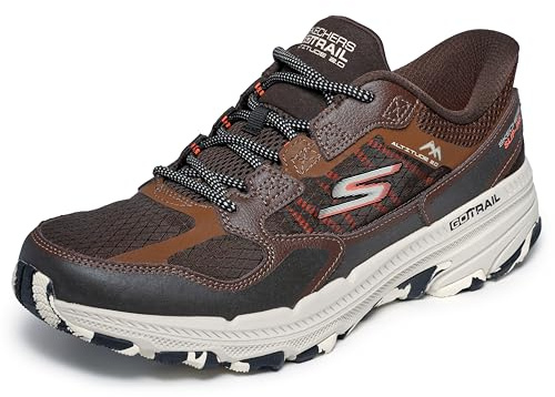 Skechers Go Run Trail Altitude 2.0 Ravine Donna, Tessile in Pelle Marrone e Arancione, 46 EU