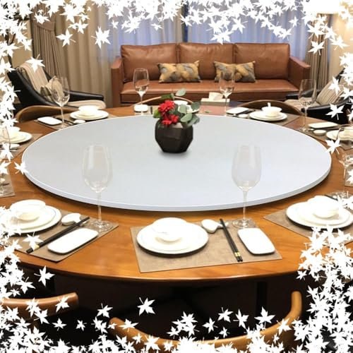 DAQXYH 80cm Bandeja Giratoria Grande Para Mesa De Comedor, Bandeja Giratoria Para Servir En La Cocina Del Hogar, Bandeja Giratoria De Madera Lazy Susan, Organizador De Mesa Giratorio Redondo, 6 Colore