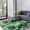 SOANNY Hochflor Wohnzimmer Teppich, Waschbar Anti-Rutsch & Flauschig, Tie-Dye Langflor Shaggy Teppiche für Schlafzimmer & Kinderzimmer, Bettvorleger Matte, 160x230 cm, Grün