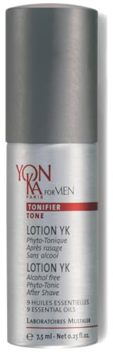 Yon-Ka for Men Lotion YK 7.5ml | Tonique Revitalisant Phyto-Tonic à 99% d'Origine Naturelle | Après-rasage avec 9 Huiles Essentielles | Tonifie, Purifie, Apaise | Tous Types de Peau | Sans Alcool
