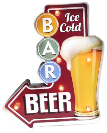 Sharplace Señal de Luz de La Barra de Placa, Decoración Colgante de Cocina de Configuración Simple, Regalos de Café Regalos de La Sala de Estar, Bar de Cerveza, Individual