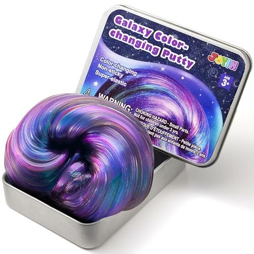 JOYIN Galaxy Color-Changing Putty, 4.2oz Slime for Kids, Therapy Putty Toys for Adults, Sensory Toy Squishy Toys for Kids, Anxiety Stress Relief Gifts for Adults, Desk Toys