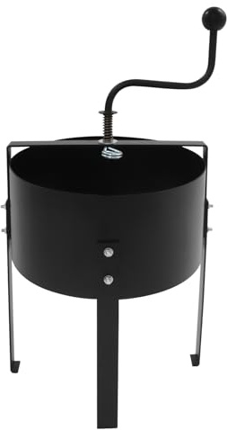 GUIAFUHYE 13 Heavy-Duty Compost Sifter with 0.39x0.2in Mesh, Manual Rotary Soil Sieve for Gardening - Includes Gloves & Shovel, Rust-Proof Carbon Steel Frame, Portable & Easy to Assemble