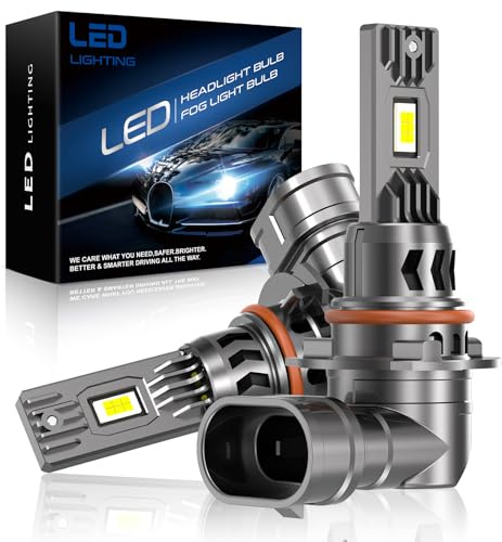 SHINYY Lampadine HB3 LED 26000LM, Nuova Potenti 6500K Bianca Fredda Lampade LED HB3 9005 per Auto Fari Anabbaglianti/Abbaglianti, Plug and Play, Pack da 2