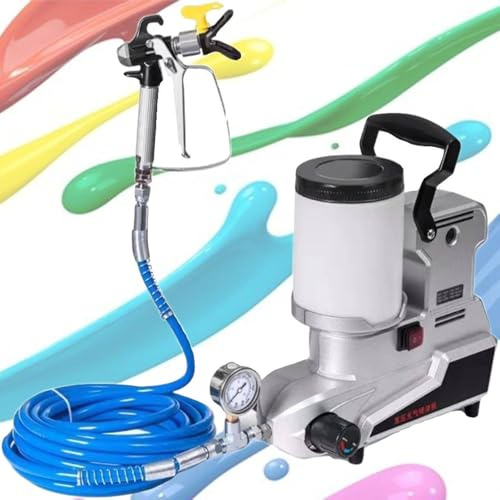 MANYOUYOU Airless Paint Sprayer, 1600w High Pressure Paint Sprayer, 2.5l/Min Hvlp Wall Spray Gun with 5m Hose, For Indoor and Outdoor Walls, Furniture, Ceilings
