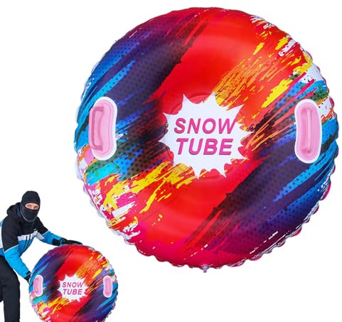 Tube à Neige - Résistant au Froid - 85 cm - avec poignées pour Tube à Neige Gonflable - pour activités de Plein air, Ski, Divertissement, Sports, Filles et familles