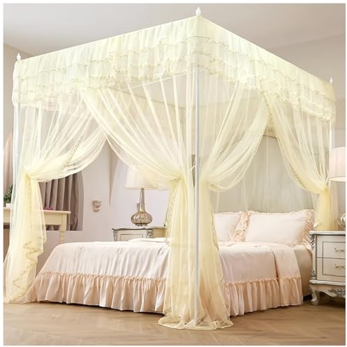 Telaio per letto a baldacchino, supporto in acciaio inox per letti in metallo e legno, telaio decorativo per camera da letto