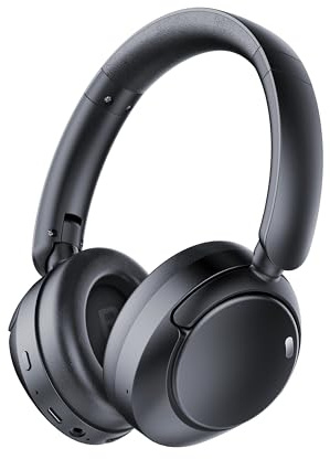 Cuffie Wireless Bluetooth 5.4 con Noise Cancelling, 6 EQ Modalità di Suono, Assistente Vocale, 120 Ore Di Riproduzione, Hi-Res audio, Bassi Potenti, Audio Lossless AUX, compatibili iOS e Android(Nero)