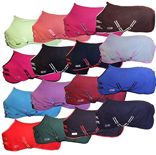 RL24 - Abschwitzdecke mit Kreuzgurt BASICLINE dunkelblau 155cm