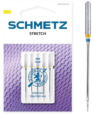 SCHMETZ | 5 Aghi per macchine da cucire | Stretch | 130/705 H-S | Spessore 65/9