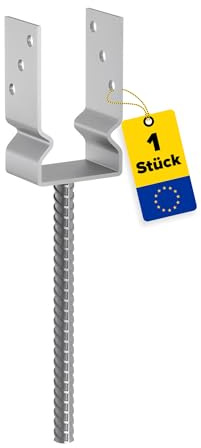 Sellon24 Support Foot Post Anchor Ground Sleeve Joist Hanger Galvanised Support PSZ (PSZ_100)