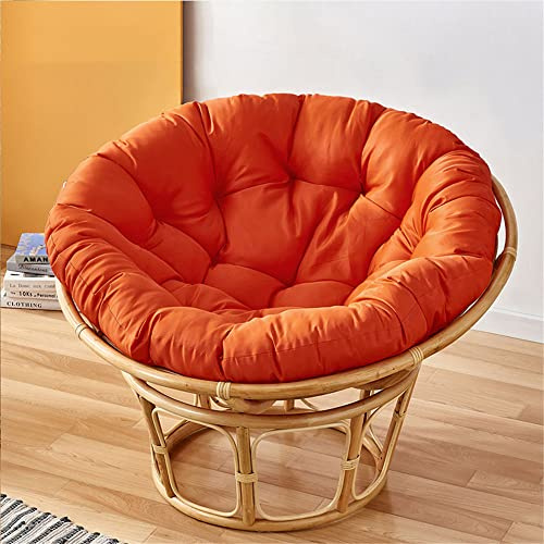 Morbuy Papasansessel Kissen Sitzauflage, Rundes Dicke Stuhlkissen Bequem & Weich Sitzkissen Hängesessel für Indoor Outdoor Garten Stuhlauflage (100x100CM,Orange)