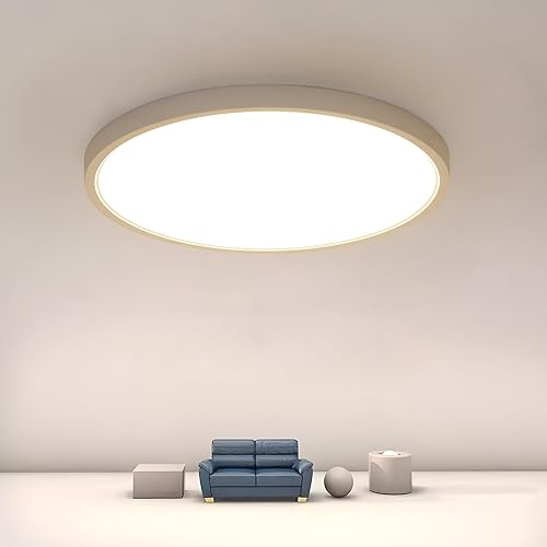Osairous Lamparas de Techo, Ø30cm 24W Plafon LED Techo, Lampara Techo Dormitorio IP44, 4500K 2160 LM Luz Neutra para Cocina, Dormitorio, Pasillo, Baño, Salón