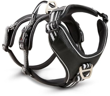 Wolters Geschirr Active Pro No Escape, Größe:50-57.5 cm, Farbe:schwarz/Silber