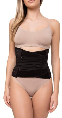 Channo Magreducerande bälte för kvinnor, justerbart och bekvämt kompressionsbälte (1-pack svart XXL/3XL)