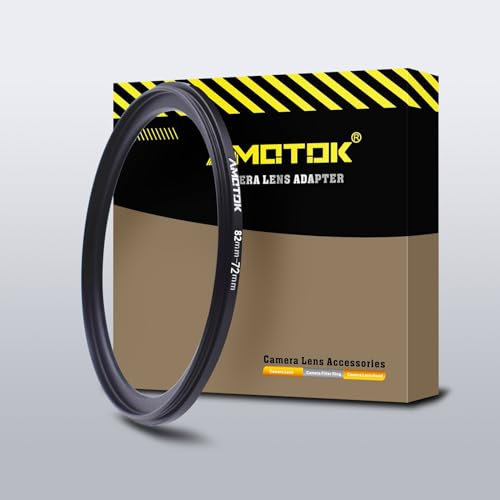 Anillo adaptador de filtro step-down de 82 mm a 72 mm, compatible con objetivos de 82 mm a accesorios de cámara de 72 mm