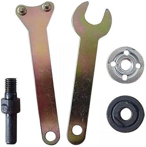 1Set 5 in 1 Electric Drill Conversion Angle Grinder Adapter Connecting Rod Kit with Wrench Variable Shaft Coupler Converter Tool,Adapter Set for Most Angle Grinder,Power Tools,10mm Mandrel