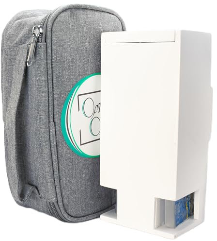 OptoOrg DailyLens Daily Contact Lens Organizer, Dispenser, & Storage (Bamboo) - Hangs Up Easily - Universal for All Brands - Organizer for contact lens dispenser (Mini - White Bamboo)