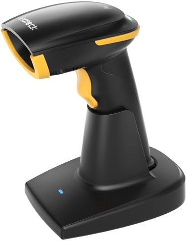 Inateck Bluetooth Barcode Scanner 2D, Wireless 2D QR Code Scanner with 2600 mAh Battery and Smart Charging Base, Handheld Scanner Support AI, APP, SDK, BCST-36