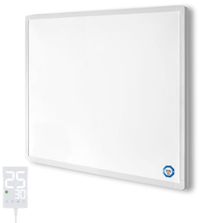 Hocosyme Infrarotheizung mit Thermostat 300 Watt, Infrarotheizung Wandmontage - 1-3 Min auf Betriebstemperatur bis 120 Grad - TÜV - Touch-Thermostat
